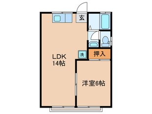 明和荘A棟の物件間取画像